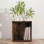 Sidebord Røkt Eik 33X33X34,5 Cm Konstruert Tre