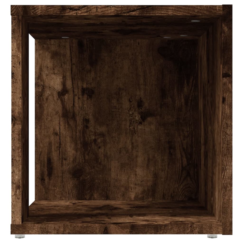 Sidebord Røkt Eik 33X33X34,5 Cm Konstruert Tre