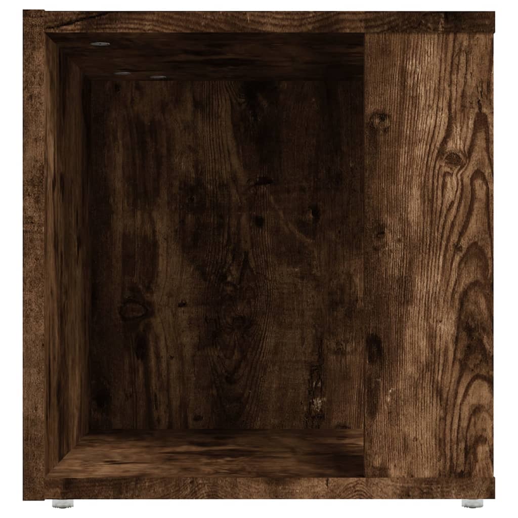 Sidebord Røkt Eik 33X33X34,5 Cm Konstruert Tre