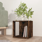 Sidebord Røkt Eik 33X33X34,5 Cm Konstruert Tre