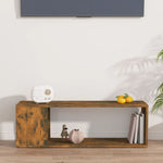 Tv-Benk Røkt Eik 100X24X32 Cm Konstruert Tre