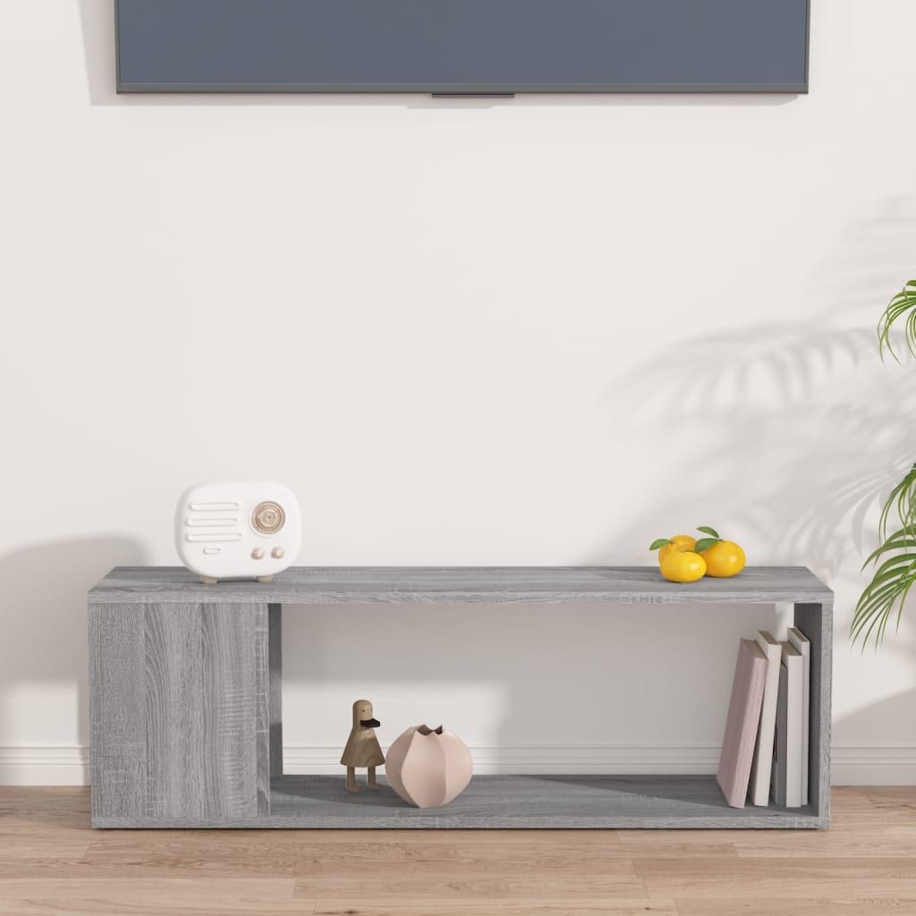 Tv-Benk Grå Sonoma 100X24X32 Cm Konstruert Tre