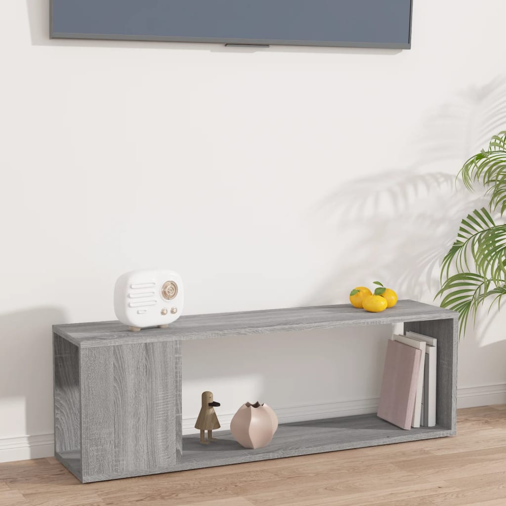 Tv-Benk Grå Sonoma 100X24X32 Cm Konstruert Tre