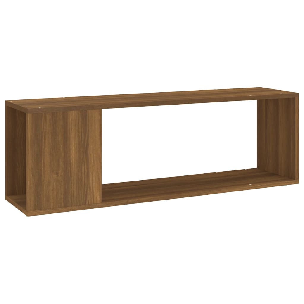 Tv-Benk Brun Eik 100X24X32 Cm Konstruert Tre