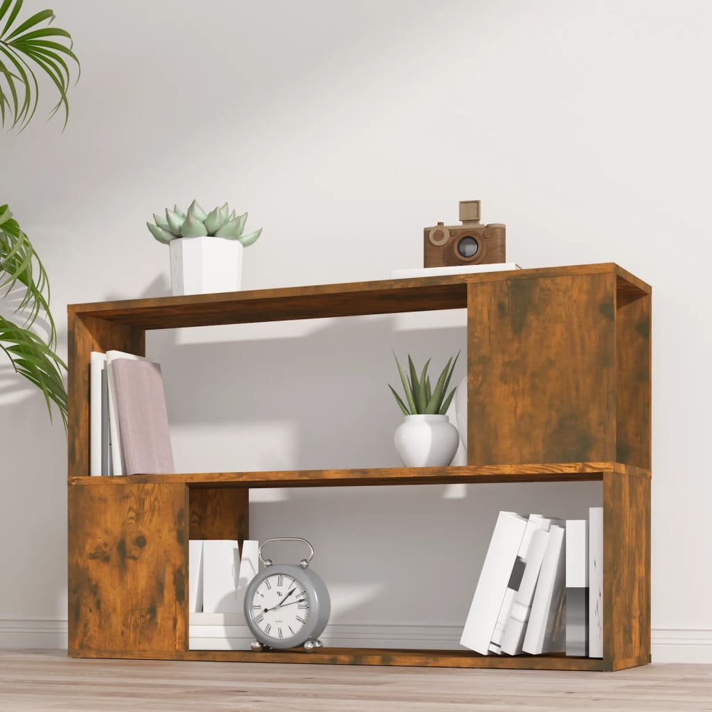 Bokhylle Røkt Eik 100X24X63 Cm Konstruert Tre