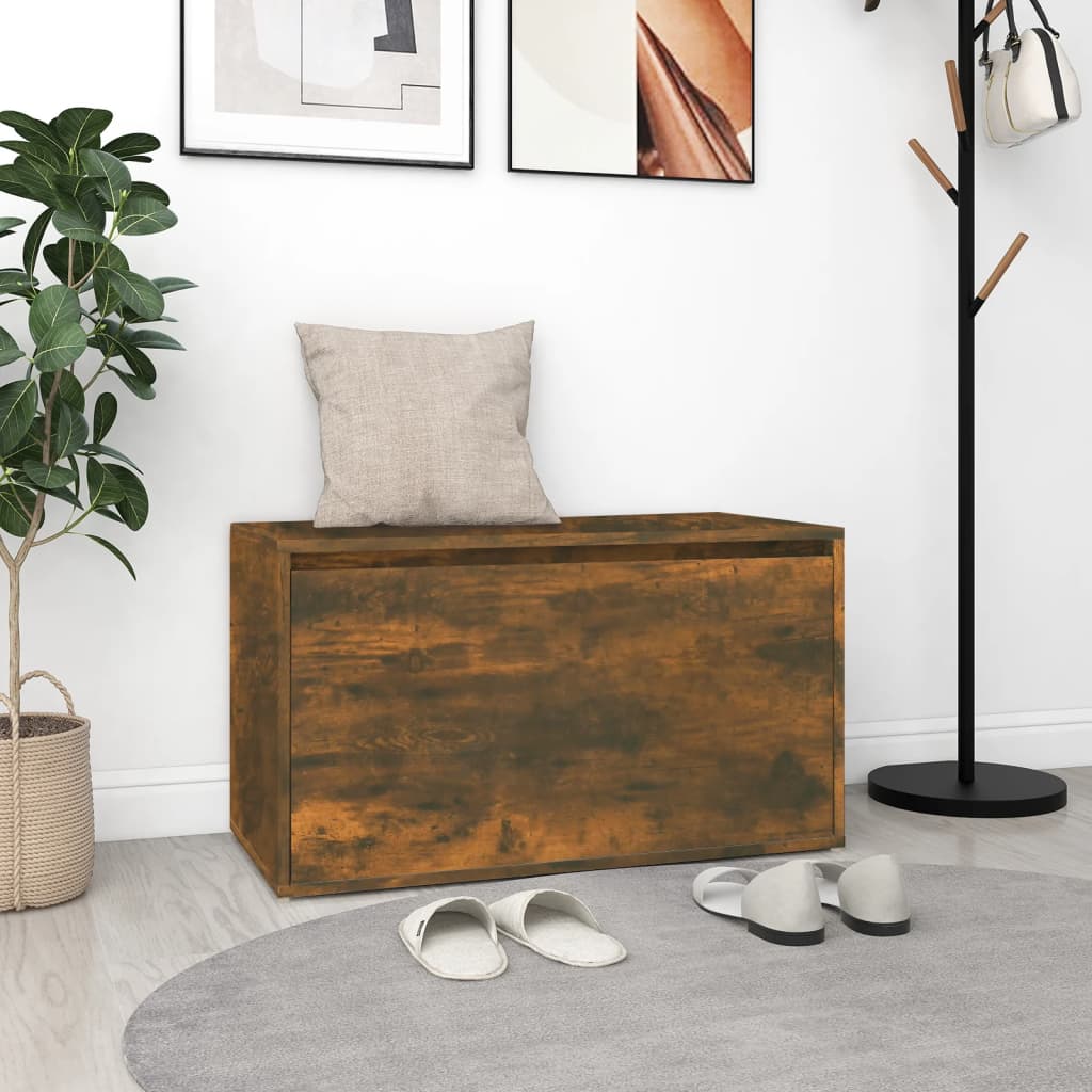 Gangbenk 80X40X45 Cm Røkt Eik Konstruert Tre