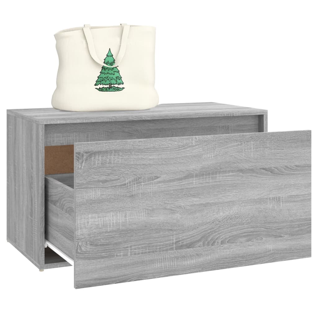 Gangbenk 80X40X45 Cm Grå Sonoma Konstruert Tre