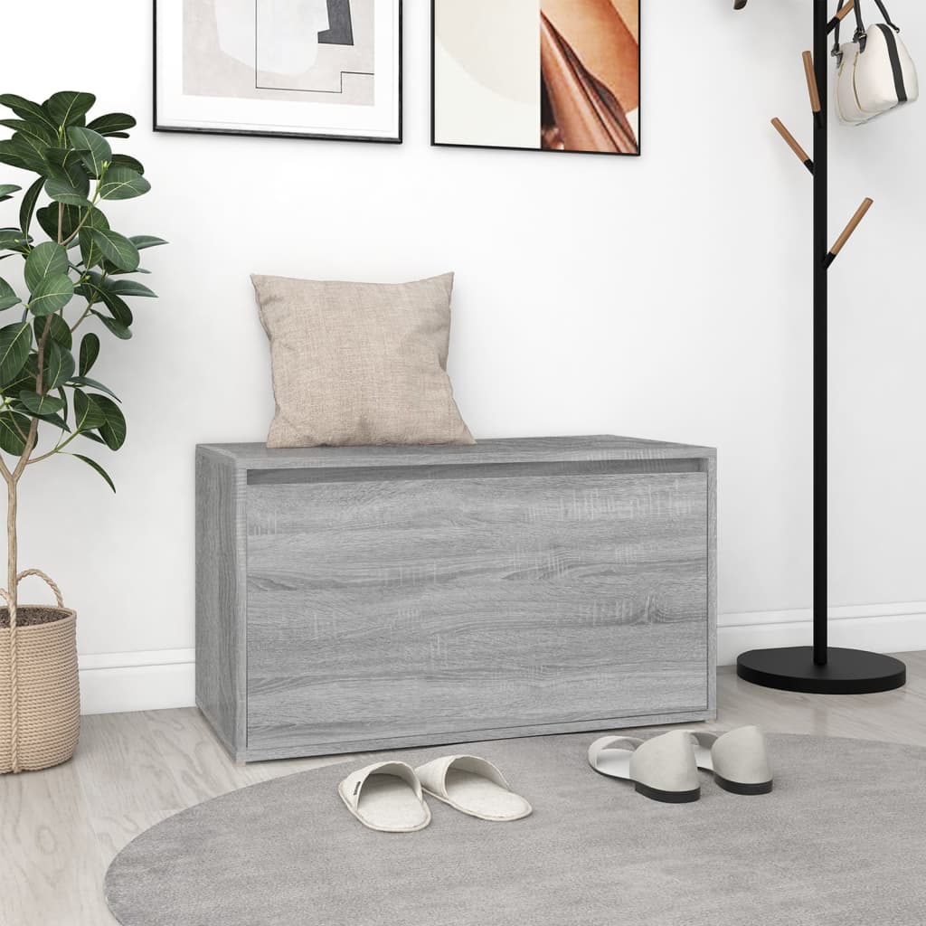 Gangbenk 80X40X45 Cm Grå Sonoma Konstruert Tre