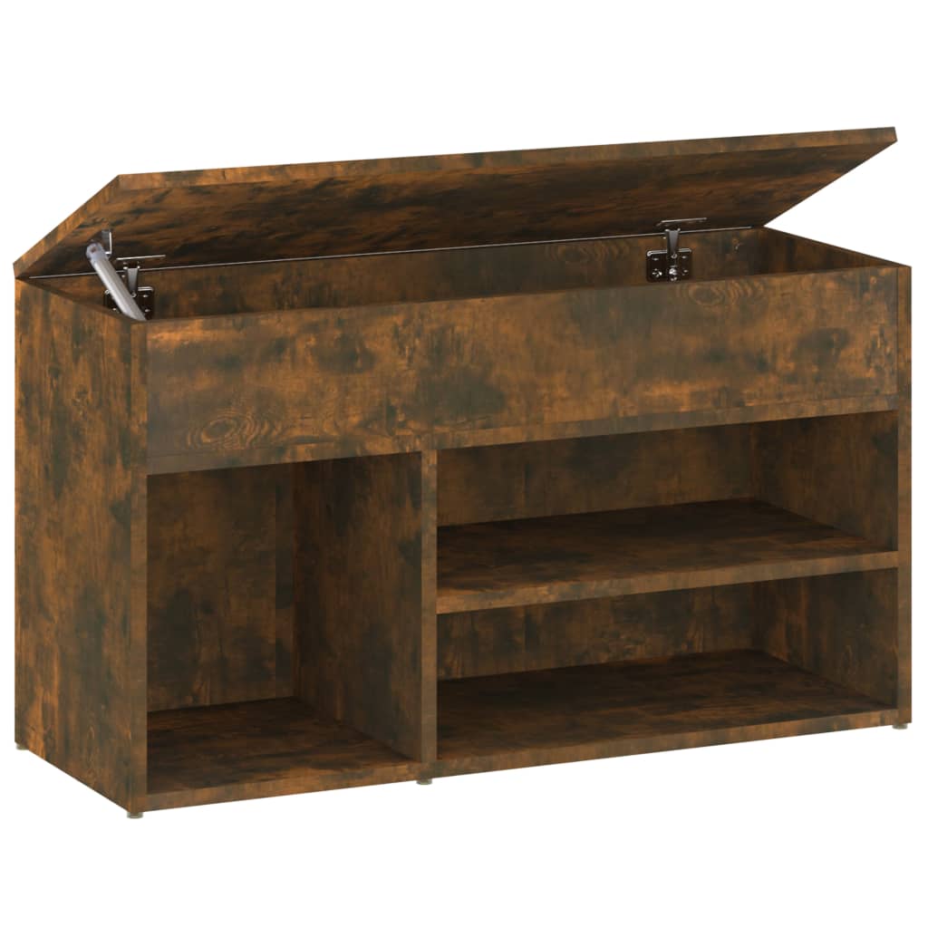 Skobenk Røkt Eik 80X30X45 Cm Konstruert Tre