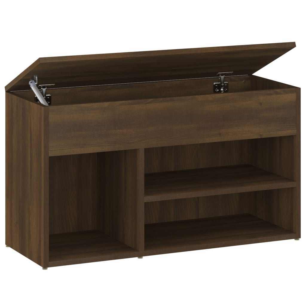 Skobenk Brun Eik 80X30X45 Cm Konstruert Tre
