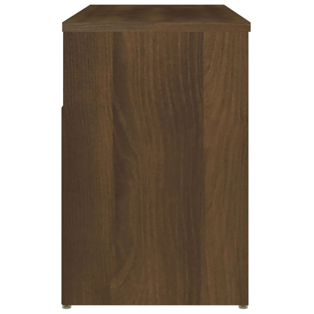 Skobenk Brun Eik 80X30X45 Cm Konstruert Tre