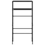 Hylle For Vaskemaskin 2 Lag Svart 69X28X143 Cm Jern