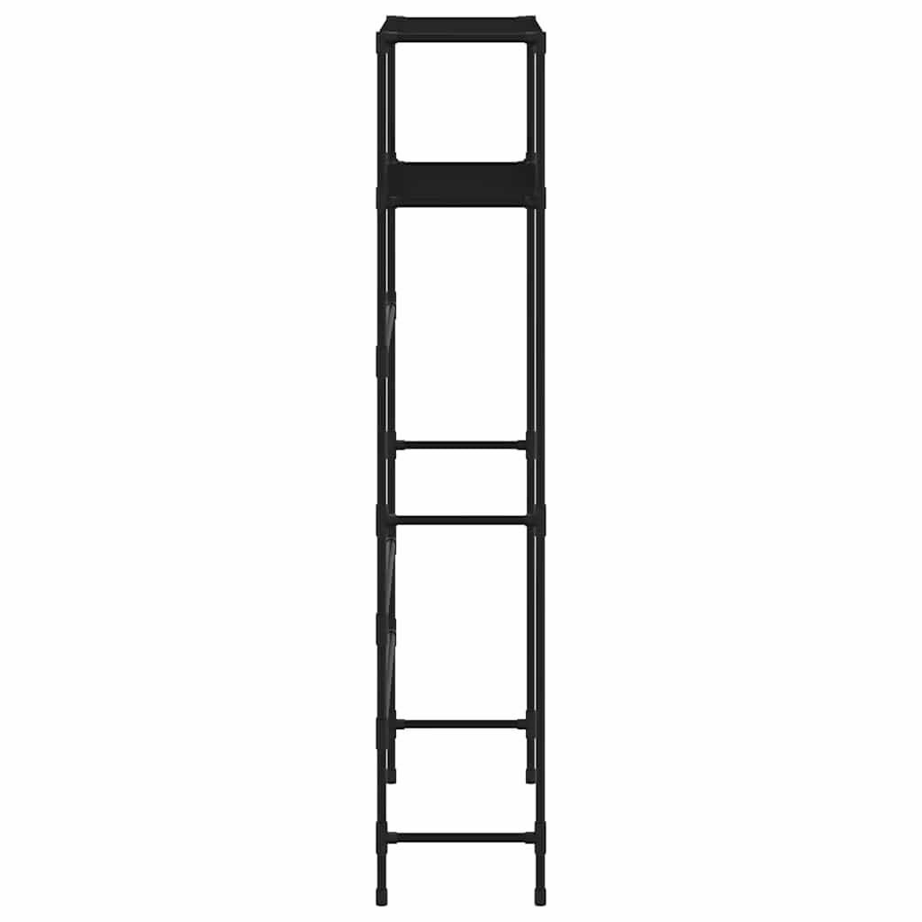 Hylle For Vaskemaskin 2 Lag Svart 69X28X143 Cm Jern