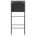 Hylle Til Vaskemaskin 2 Etasjer Svart 71X29,5X170,5 Cm Jern