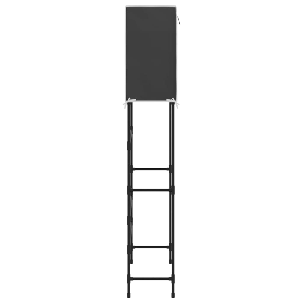 Hylle Til Vaskemaskin 2 Etasjer Svart 71X29,5X170,5 Cm Jern