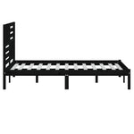 Sengeramme Svart Heltre Furu 140X190 Cm