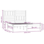 Sengeramme Svart Heltre Furu 140X190 Cm