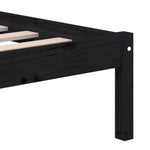 Sengeramme Svart Heltre Furu 140X190 Cm