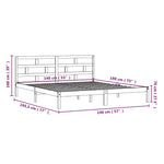 Sengeramme Svart Heltre Furu 140X190 Cm