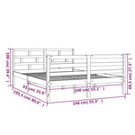 Sengeramme Hvit Heltre Furu 140X190 Cm