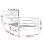 Sengeramme Heltre Furu 90X200 Cm