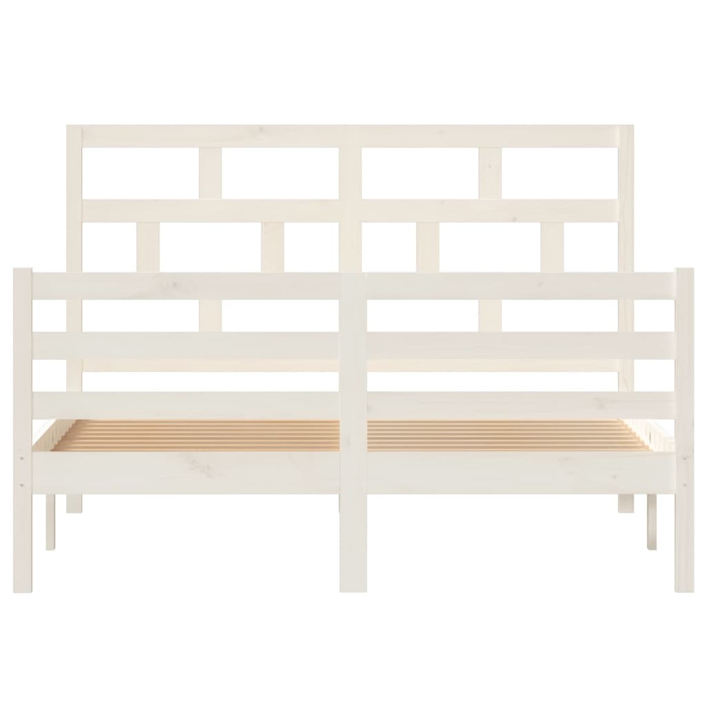 Sengeramme Hvit Heltre Furu 140X200 Cm