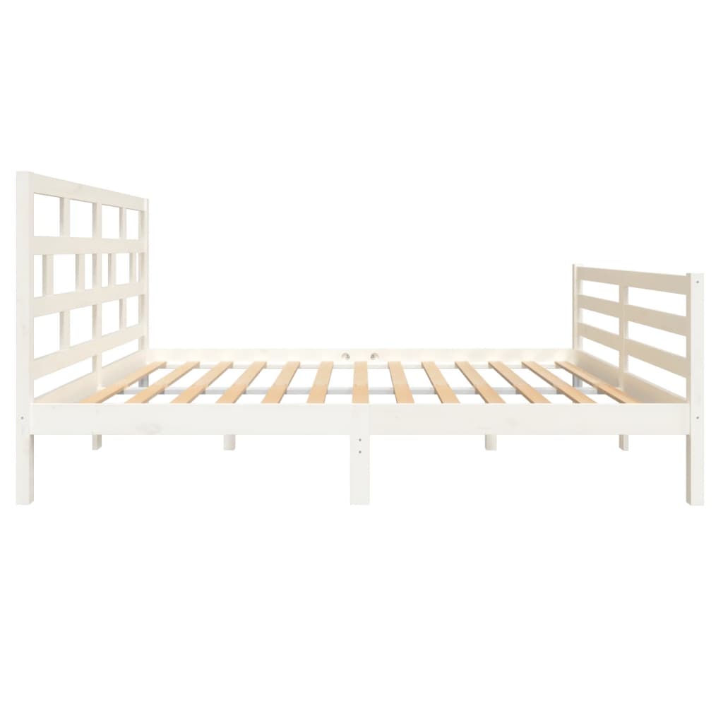 Sengeramme Hvit Heltre Furu 140X200 Cm