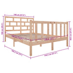 Sengeramme Heltre Furu 140X190 Cm