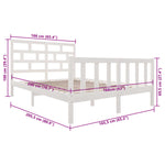 Sengeramme Hvit Heltre Furu 160X200 Cm