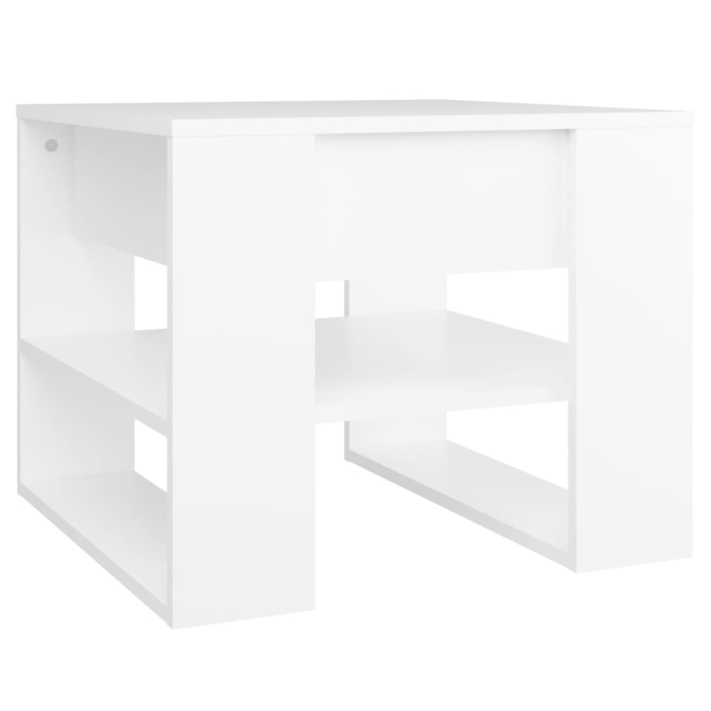 Salongbord Hvit 55,5X55X45 Cm Konstruert Tre