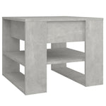 Salongbord Betonggrå 55,5X55X45 Cm Konstruert Tre