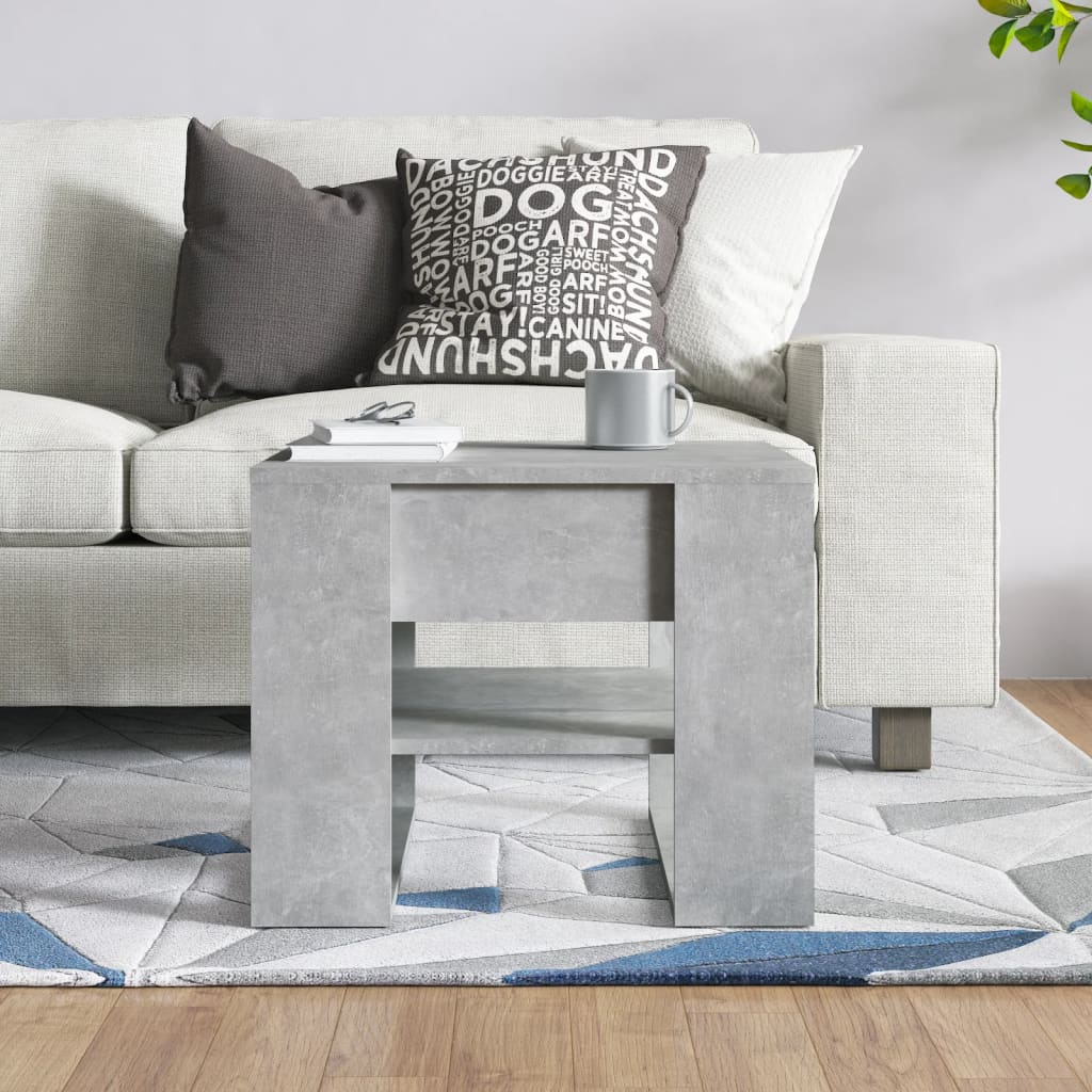 Salongbord Betonggrå 55,5X55X45 Cm Konstruert Tre