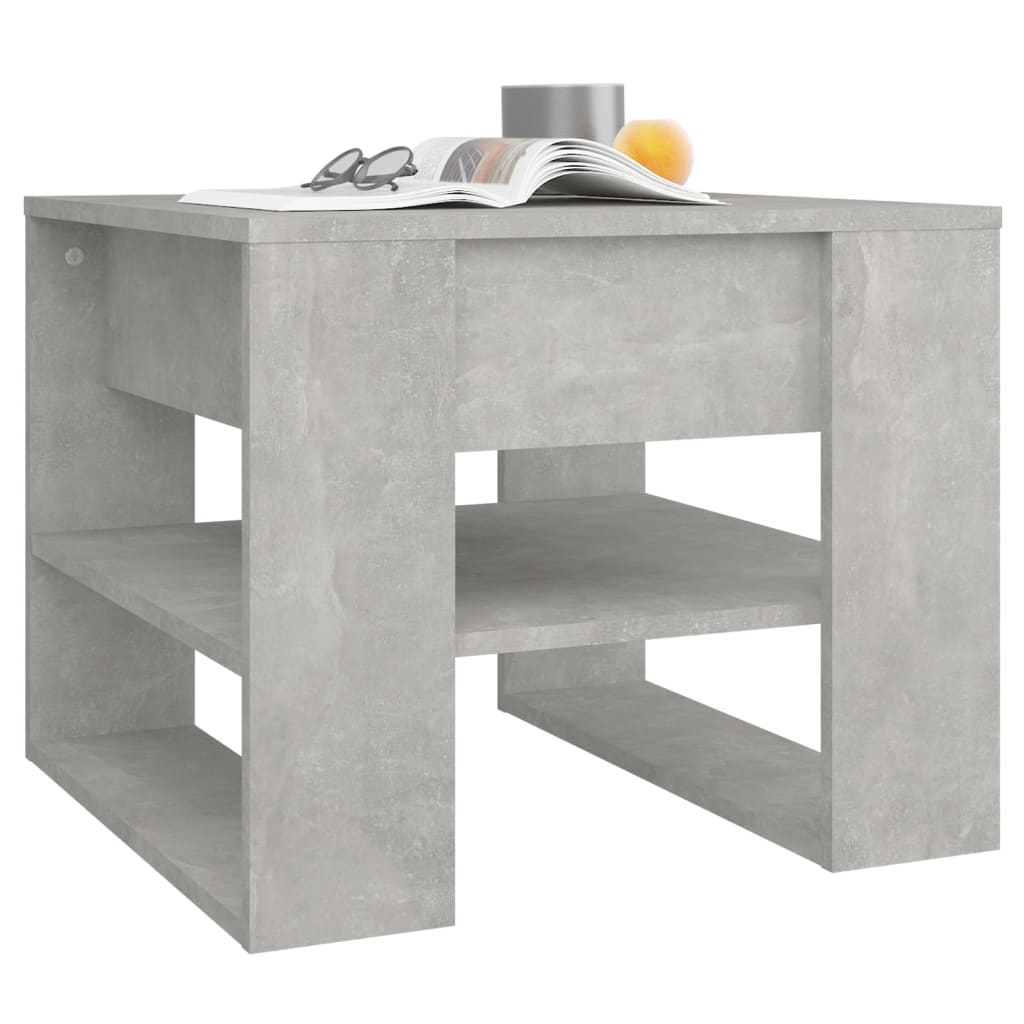 Salongbord Betonggrå 55,5X55X45 Cm Konstruert Tre
