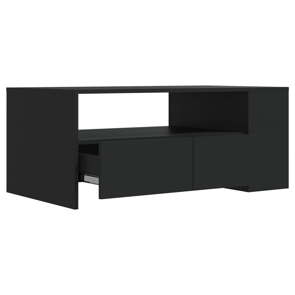 Salongbord Svart 102X55X42 Cm Konstruert Tre