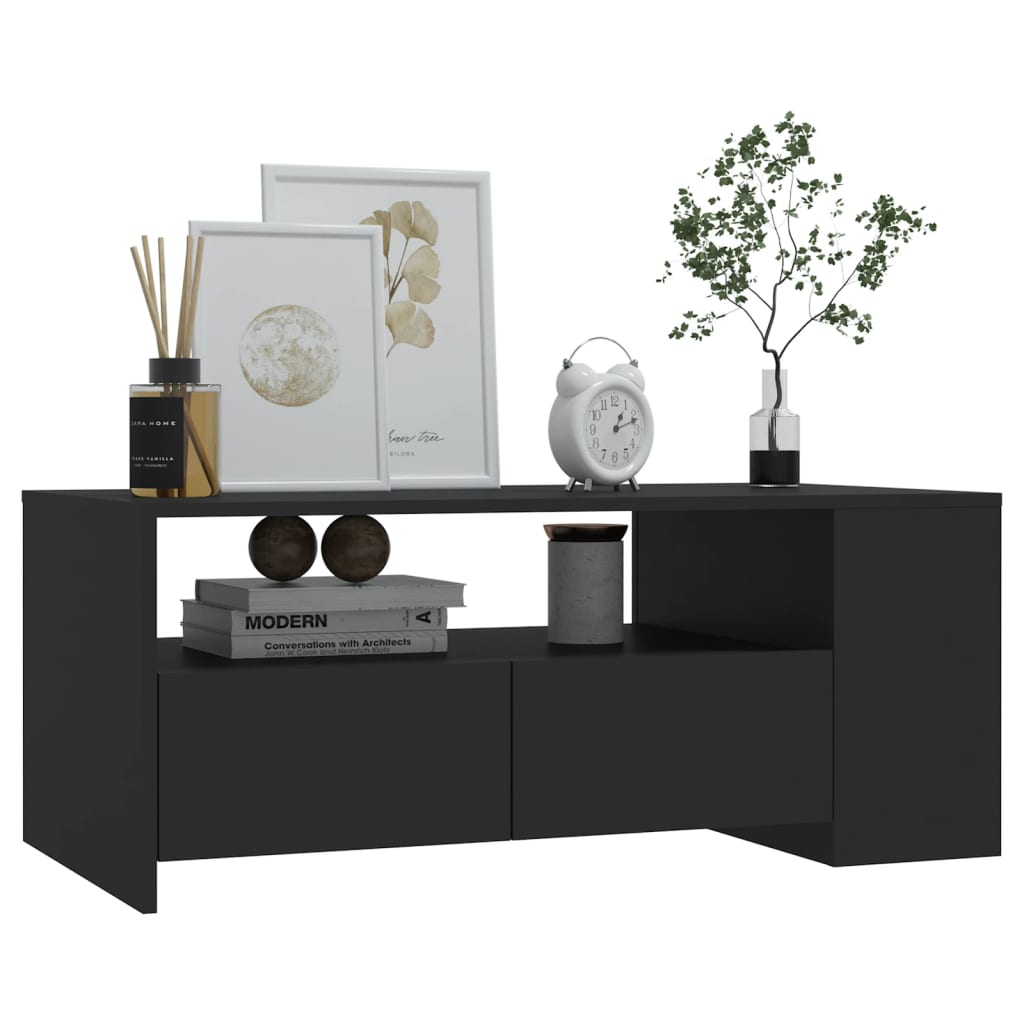 Salongbord Svart 102X55X42 Cm Konstruert Tre