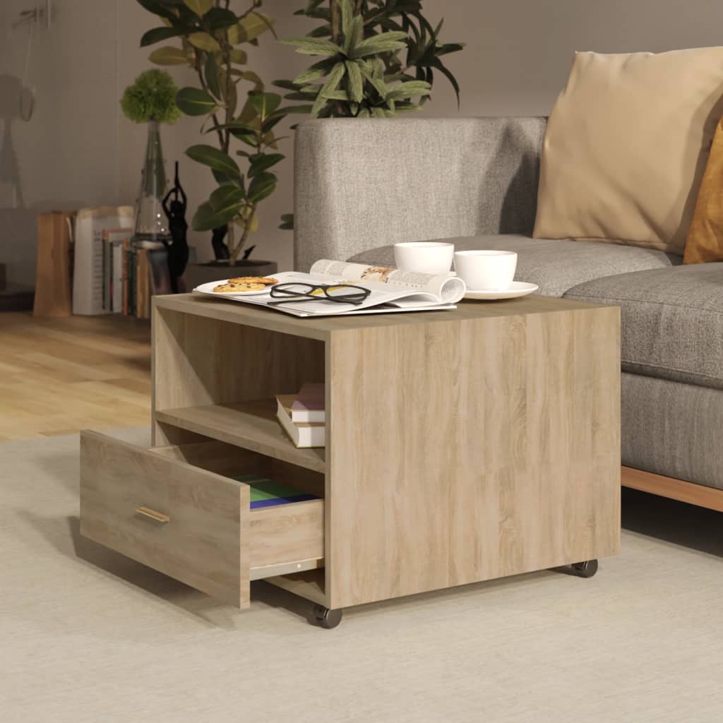 Salongbord Sonoma Eik 55X55X40 Cm Konstruert Tre