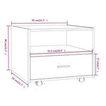 Salongbord Sonoma Eik 55X55X40 Cm Konstruert Tre
