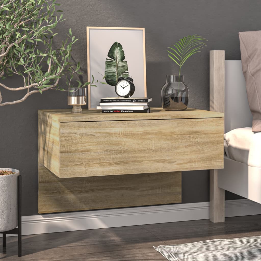 Veggmontert Nattbord Sonoma Oak