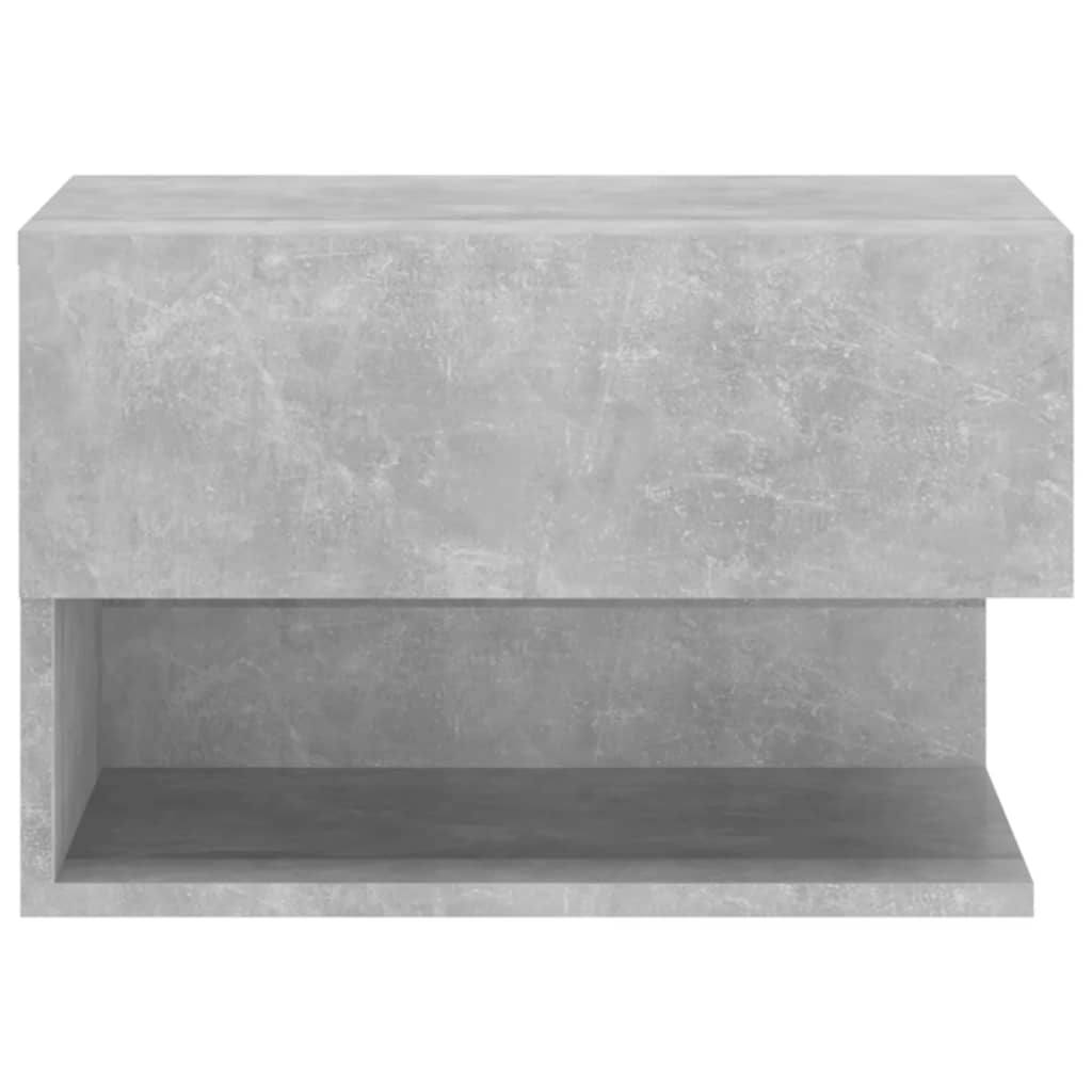 Veggmonterte Nattbord 2 Stk Betonggrå
