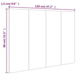 Sengegavl Sonoma Eik 120X1,5X80 Cm Konstruert Tre