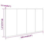 Sengegavl Sonoma Eik 160X1,5X80 Cm Konstruert Tre
