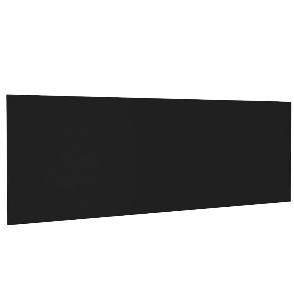 Veggmontert Sengegavl Svart 240X1,5X80 Cm Konstruert Tre