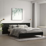 Veggmontert Sengegavl Svart 240X1,5X80 Cm Konstruert Tre