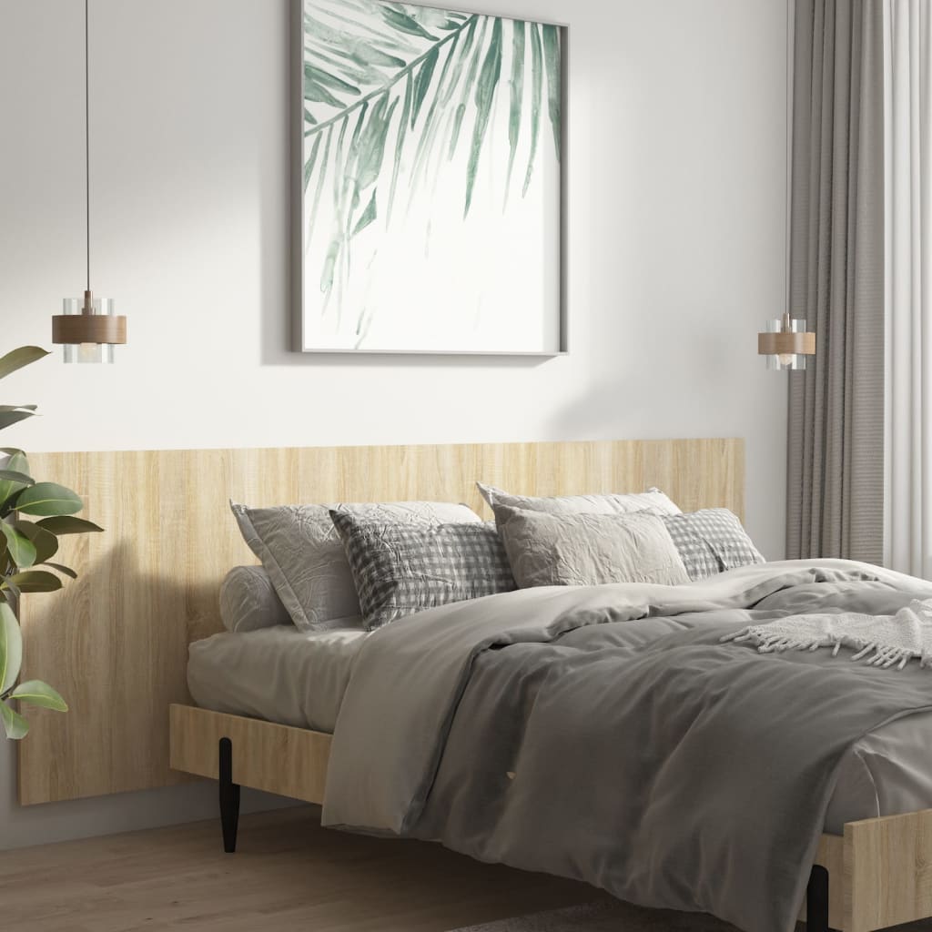 Veggmontert Sengegavl Sonoma Eik 240X1,5X80 Cm Konstruert Tre