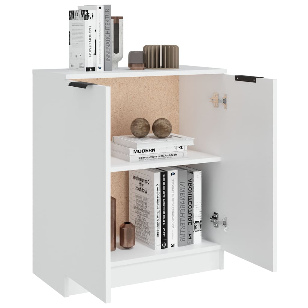 Skjenk Hvit 60X30X70 Cm Konstruert Tre