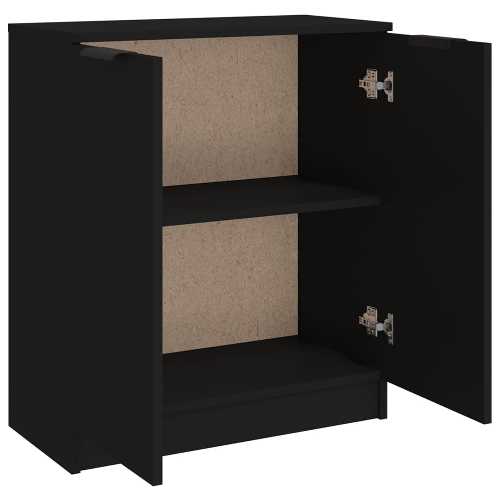 Skjenk Svart 60X30X70 Cm Konstruert Tre