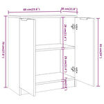 Skjenk Sonoma Eik 60X30X70 Cm Konstruert Tre
