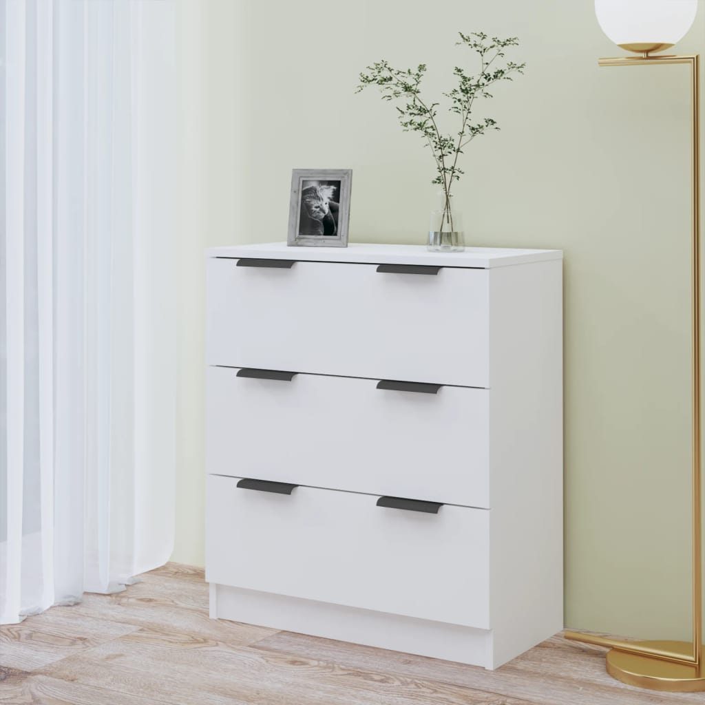 Skjenk Hvit 60X30X70 Cm Konstruert Tre