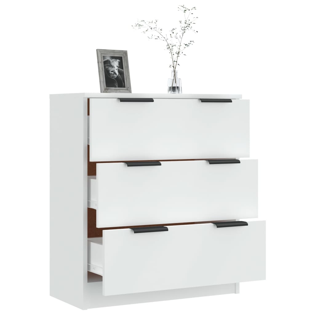 Skjenk Hvit 60X30X70 Cm Konstruert Tre