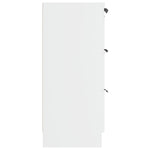 Skjenk Hvit 60X30X70 Cm Konstruert Tre